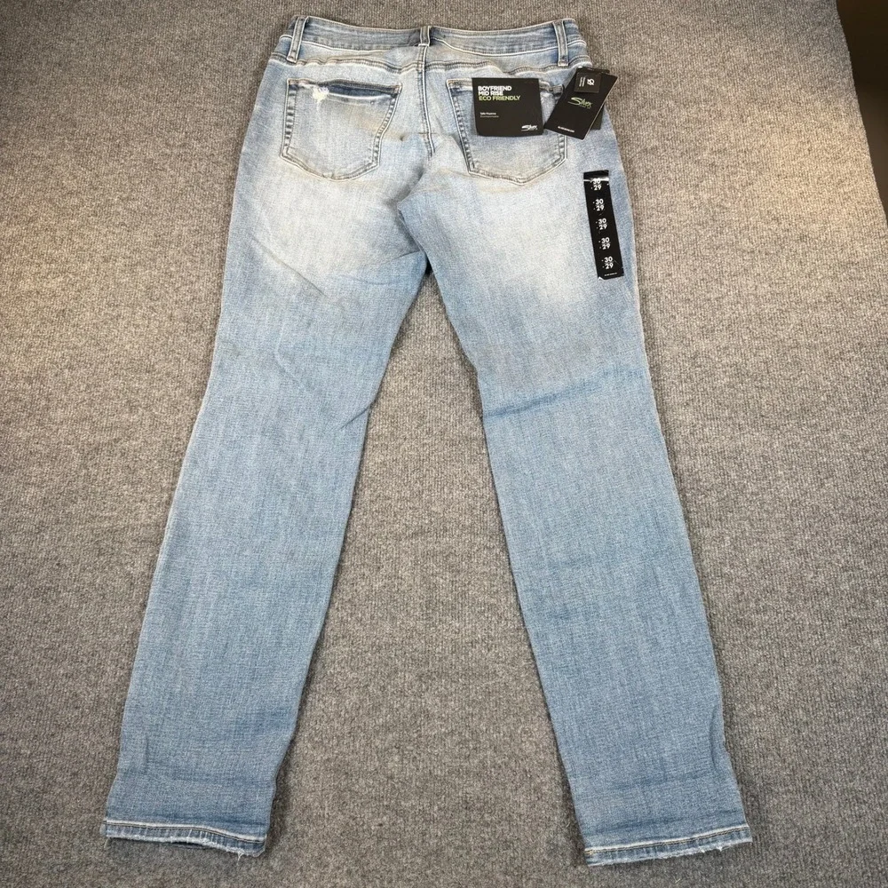 Silver Jeans Co Boyfriend Mid Rise‎ Distressed Jeans Light Wash 30x29 #3142